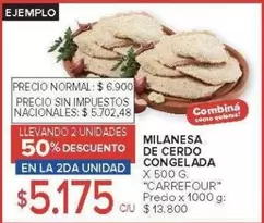 Carrefour - MILANESA DE CERDO CONGELADA