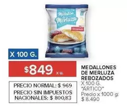 X$ - MEDALLONES DE MERLUZA REBOZADOS