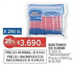 X$ - BASTONES DE SURIMI