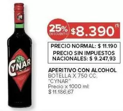 Cynar - APERITIVO CON ALCOHOL