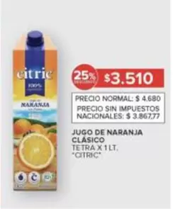 Citric - JUGO DE NARANJA CLÁSICO