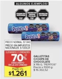 Pepitos - GALLETITAS C/CHIPS DE CHOCOLATE