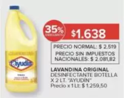 Ayudin - LAVANDINA ORIGINAL DESINFECTANTE BOTELLA
