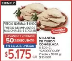 Carrefour - MILANESA DE CERDO CONGELADA