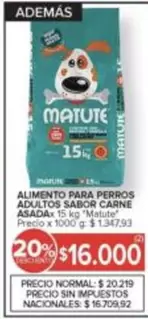 Matute - ALIMENTO PARA PERROS ADULTOS SABOR CARNE ASADA