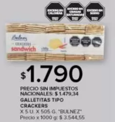 X$ - GALLETITAS TIPO CRACKERS