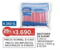 X$ - BASTONES DE SURIMI