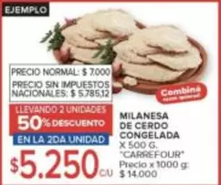 Carrefour - MILANESA DE CERDO CONGELADA