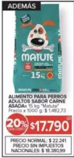 Matute - ALIMENTO PARA PERROS ADULTOS SABOR CARNE ASADA