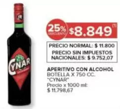 Cynar - APERITIVO CON ALCOHOL