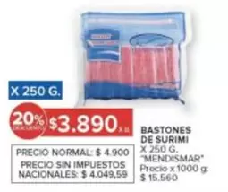 X$ - BASTONES DE SURIMI