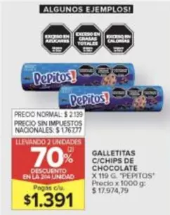 Pepitos - GALLETITAS C/CHIPS DE CHOCOLATE