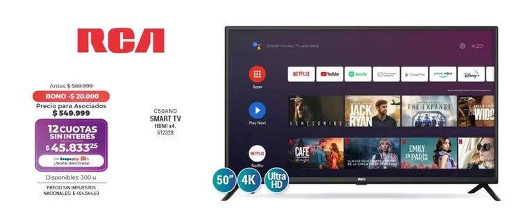 RCA - smart tv led 50''