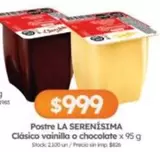 La Serenísima - Clásico vainilla o chocolate