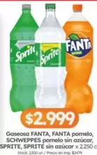 Sprite - FANTA, FANTA pomelo, SCHWEPPES pomelo sin azúcar, SPRITE, SPRITE sin azúcar
