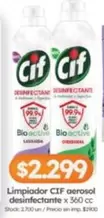 Cif - Limpiador aerosol desinfectante x 360 cc