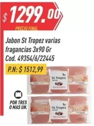 Mas - Jabon varias fragancias 3x90 Gr Cod. 49354/6/22445