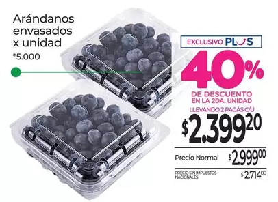 X$ - Arándanos envasados