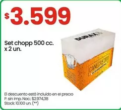 Durax - Set chopp 500 cc.