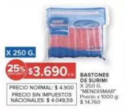 X$ - BASTONES DE SURIMI