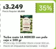 La Merced - Yerba mate LA MERCED con palo