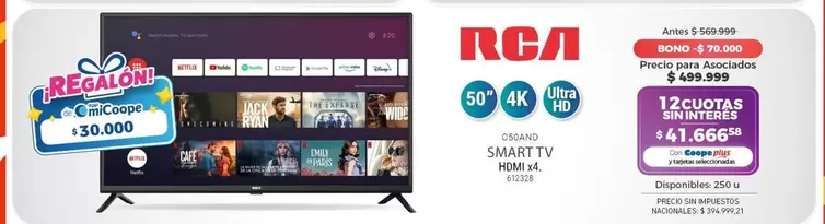 RCA - 50" 4K UHD Smart TV