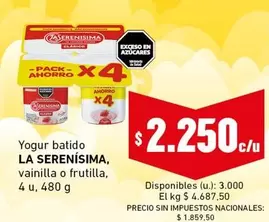 La Serenísima - Yogur batido