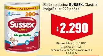 Sussex - Clásico, MegaRollo