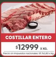 X$ - COSTILLAR ENTERO