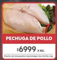 X$ - PECHUGA DE POLLO
