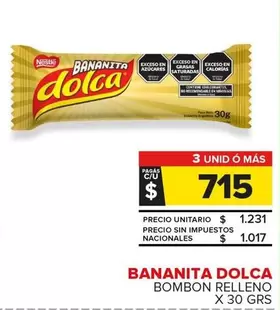 Nestlé - Bananita Dolca Bombon Relleno