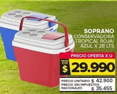 Soprano Conservadora Tropical Roja