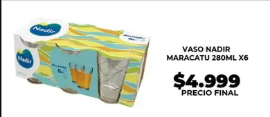 Nadir - VASO MARACATU 280ML X6