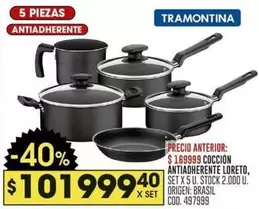 Tramontina - COCCIÓN ANTIADHERENTE LORETO