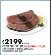 X$ - ATUN ALBACORA EN RODAJAS CONGELADAS