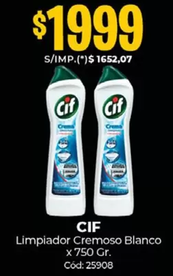 Cif - Limpiador Cremoso Blanco