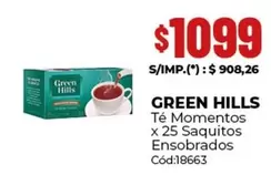Green Hills - Té Momentos x 25 Saquitos Ensobrados Cód:18663