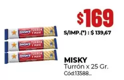 Misky - Turrón x 25 Gr. Cód:13588