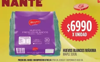 X$ - HUEVOS BLANCOS MÁXIMA