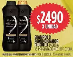 Plusbelle - SHAMPOO O ACONDICIONADOR