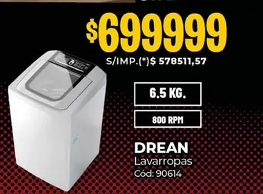 Drean - Lavarropas Cód: 90614