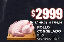 X$ - POLLO CONGELADO