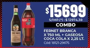 Coca cola - FERNET BRANCA + GASEOSA COCA COLA