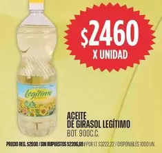 Legítimo - ACEITE DE GIRASOL LEGÍTIMO