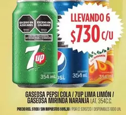 7Up - PEPSI COLA / 7UP LIMA LIMÓN / MIRINDA NARANJA