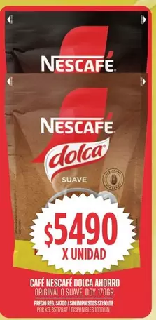 Nescafé - DOLCA AHORRO ORIGINAL O SUAVE