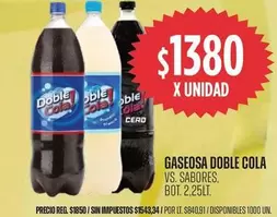 X$ - GASEOSA DOBLE COLA