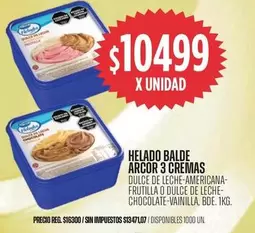 Arcor - HELADO BALDE ARCOR 3 CREMAS