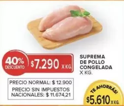X$ - SUPREMA DE POLLO CONGELADA