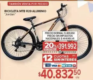 BICICLETA MTB R29 ALUMINIO